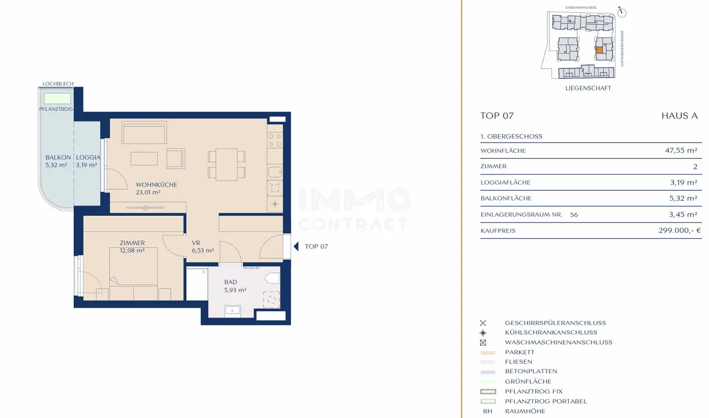 Infrastruktur TOP, Grundriss TOP, Lage TOP, Preis TOP: Neubau-Erstbezug beim Rosenhügel
