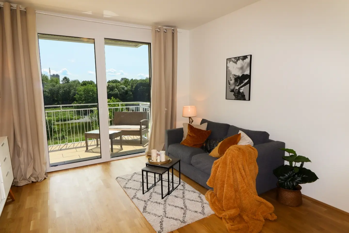 Bright new build apartment on the Traisen
