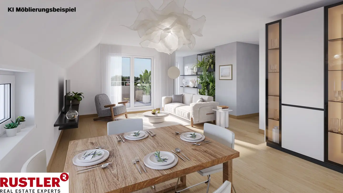 Moderne Wohnung mit Photovoltaik und Terrasse