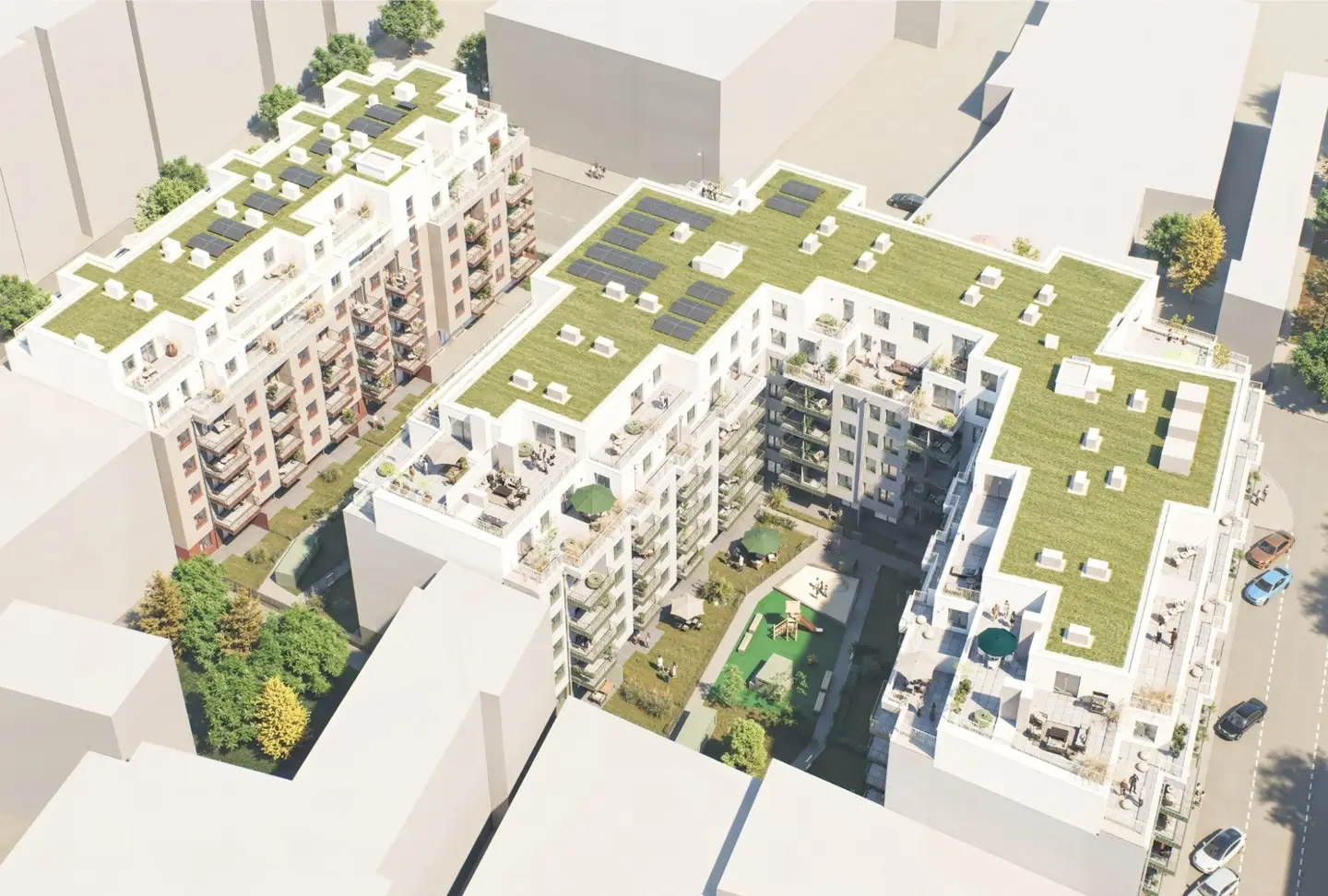 Dachgeschosswohnung with two terraces near the Danube Canal
