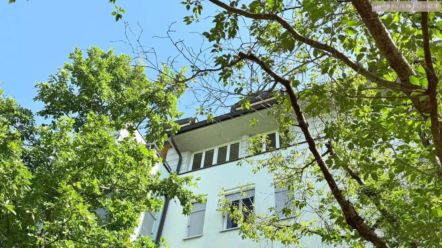 Bright maisonette apartment with sunny terrace and green view