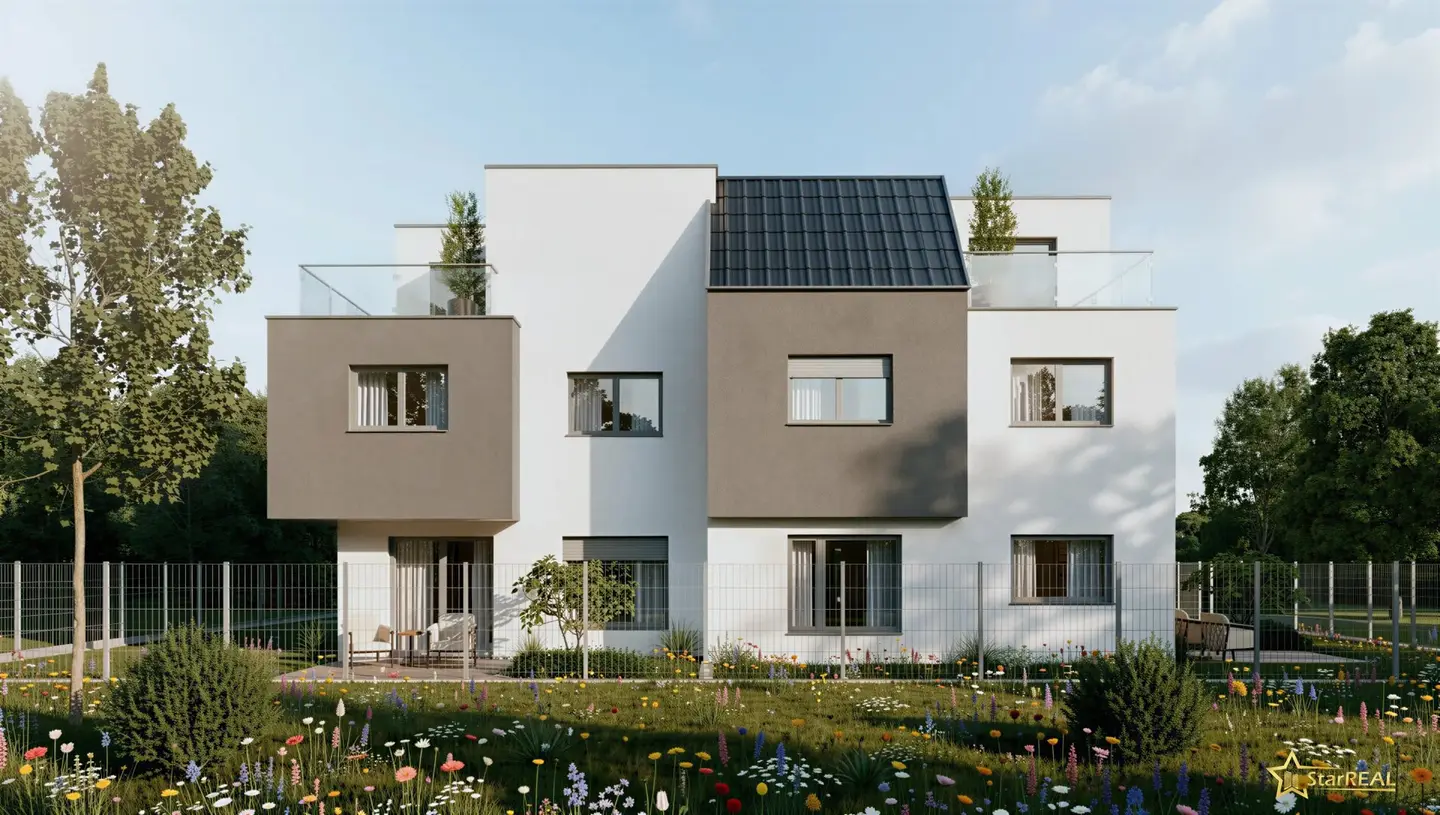KARL-BENZ-WEG! OPTIMALE SÜD-WEST AUSRICHTUNG. 200 m² NFL. 98 m² GARTEN! PREMIUM ZIEGELHAUS MIT KELLER. PROVISIONSFREI für den Käufer.