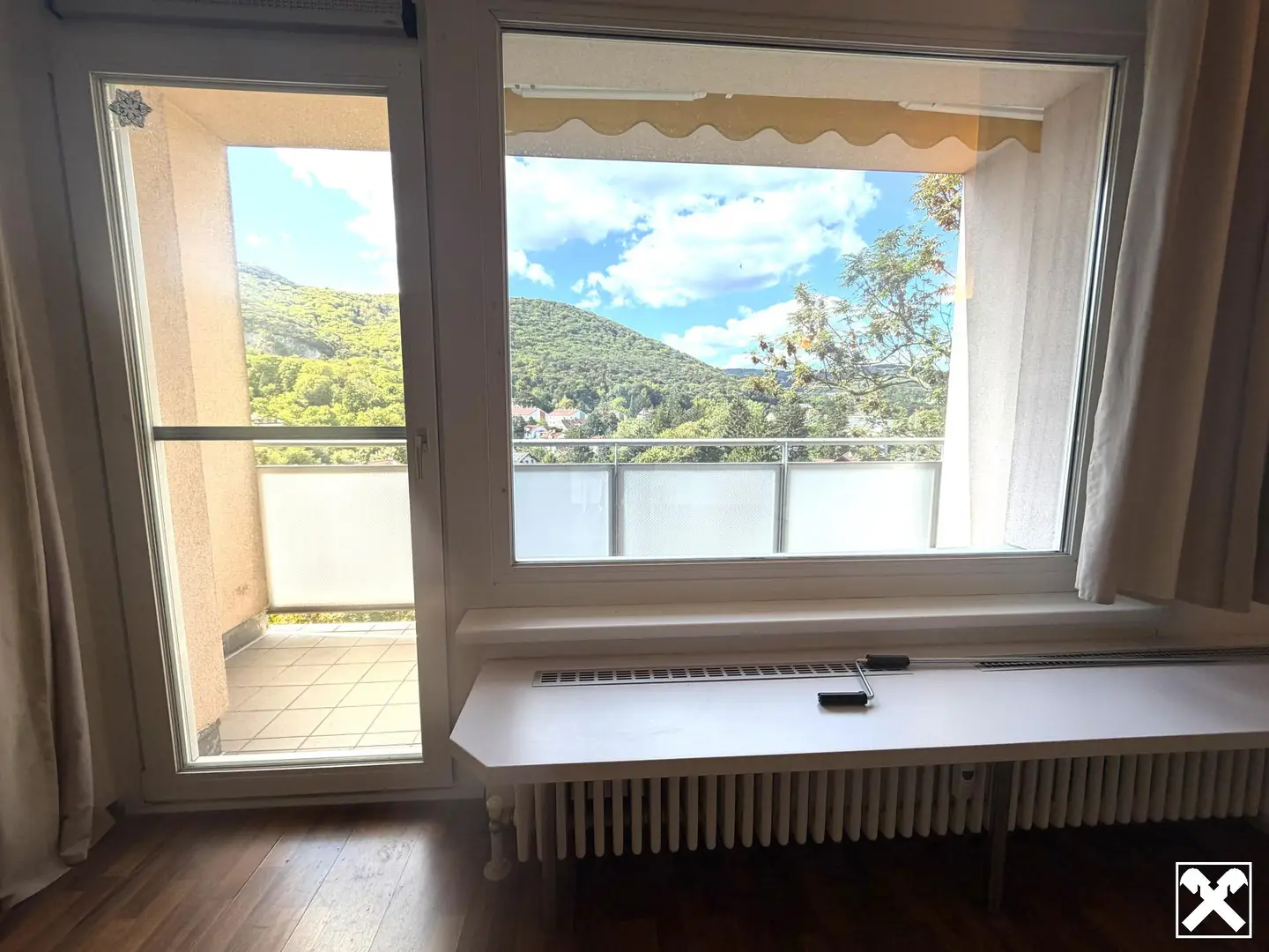 Bright apartment with loggia and scenic view