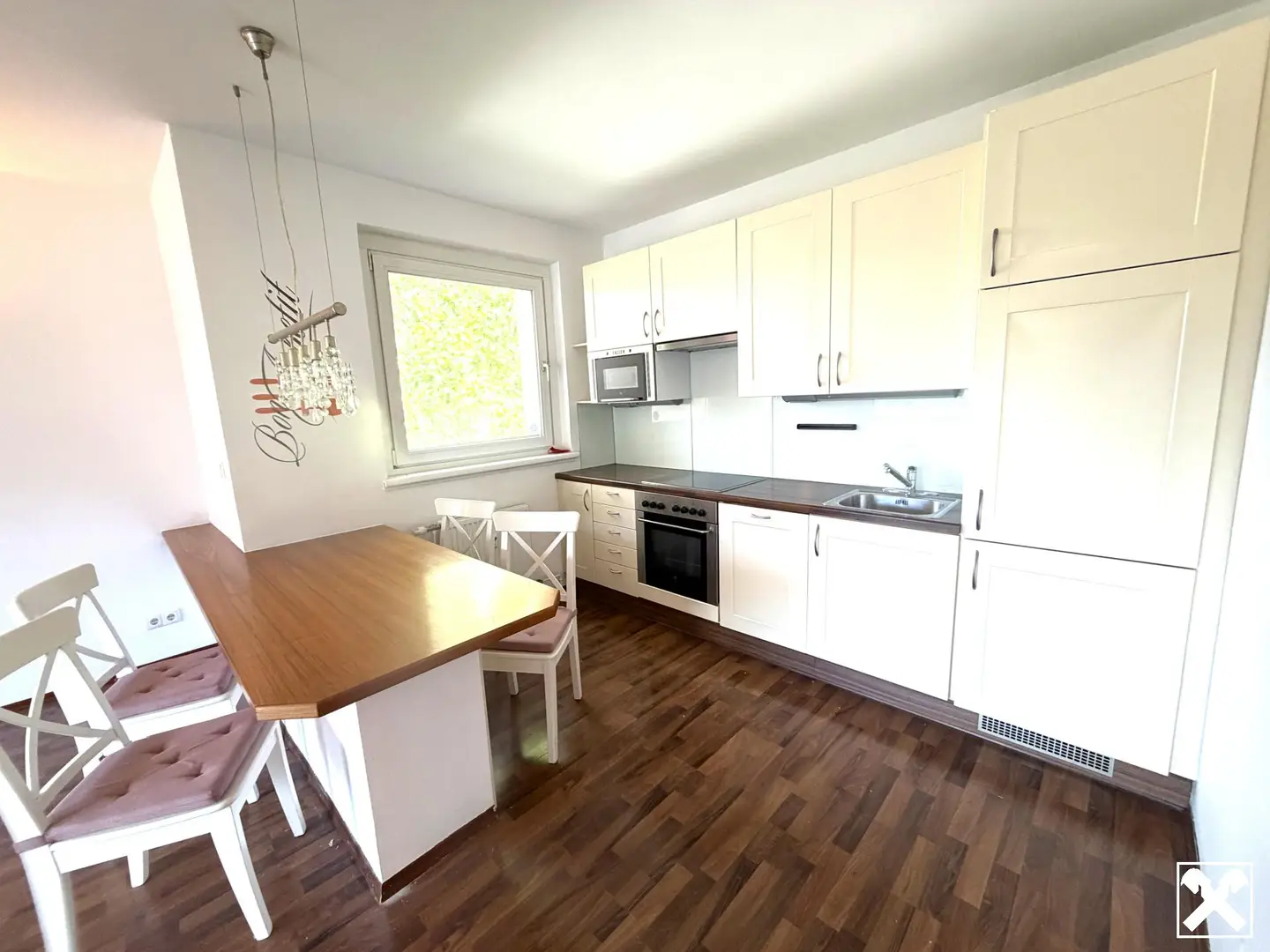Bright apartment with loggia and scenic view