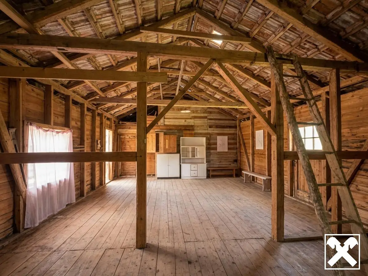 Charmantes Holzblockhaus mit Scheune Wohnung