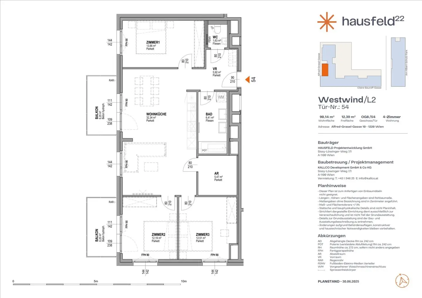 Unit N.54 ● LUMINA in Hausfeld²² ● Open-ended lease ● Book appointment online: www.hausfeld22.at/westwind