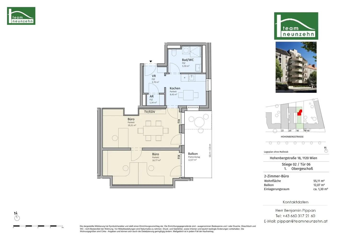VISTA18 – High-quality new-build office space in Vienna Meidling