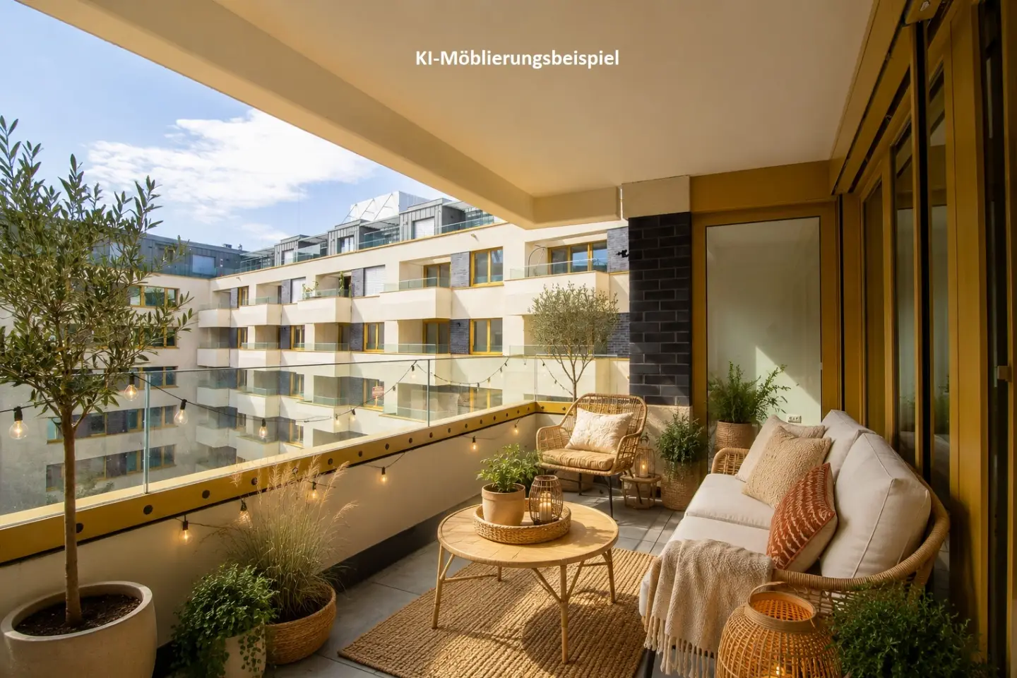 First occupancy Wohnung with loggia and parquet