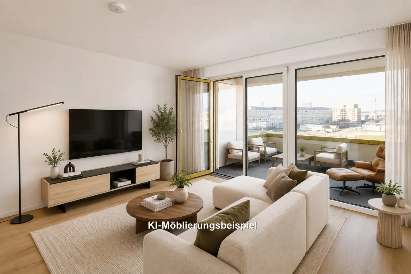 Newly completed Wohnung with outdoor space and bright rooms