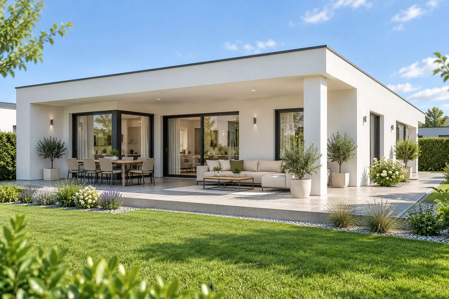 Living on one level Belagsfertig bungalow for sale in 3426 Muckendorf an der Donau House and land included Building project