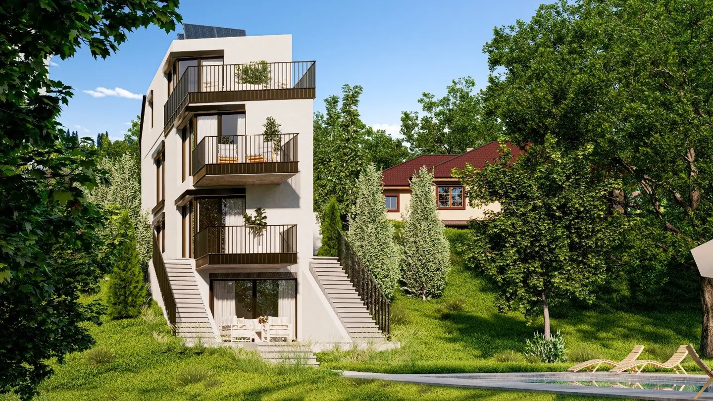 New-build jewel in Dornbach – Exclusive single-family villa with pool and garden pavilion