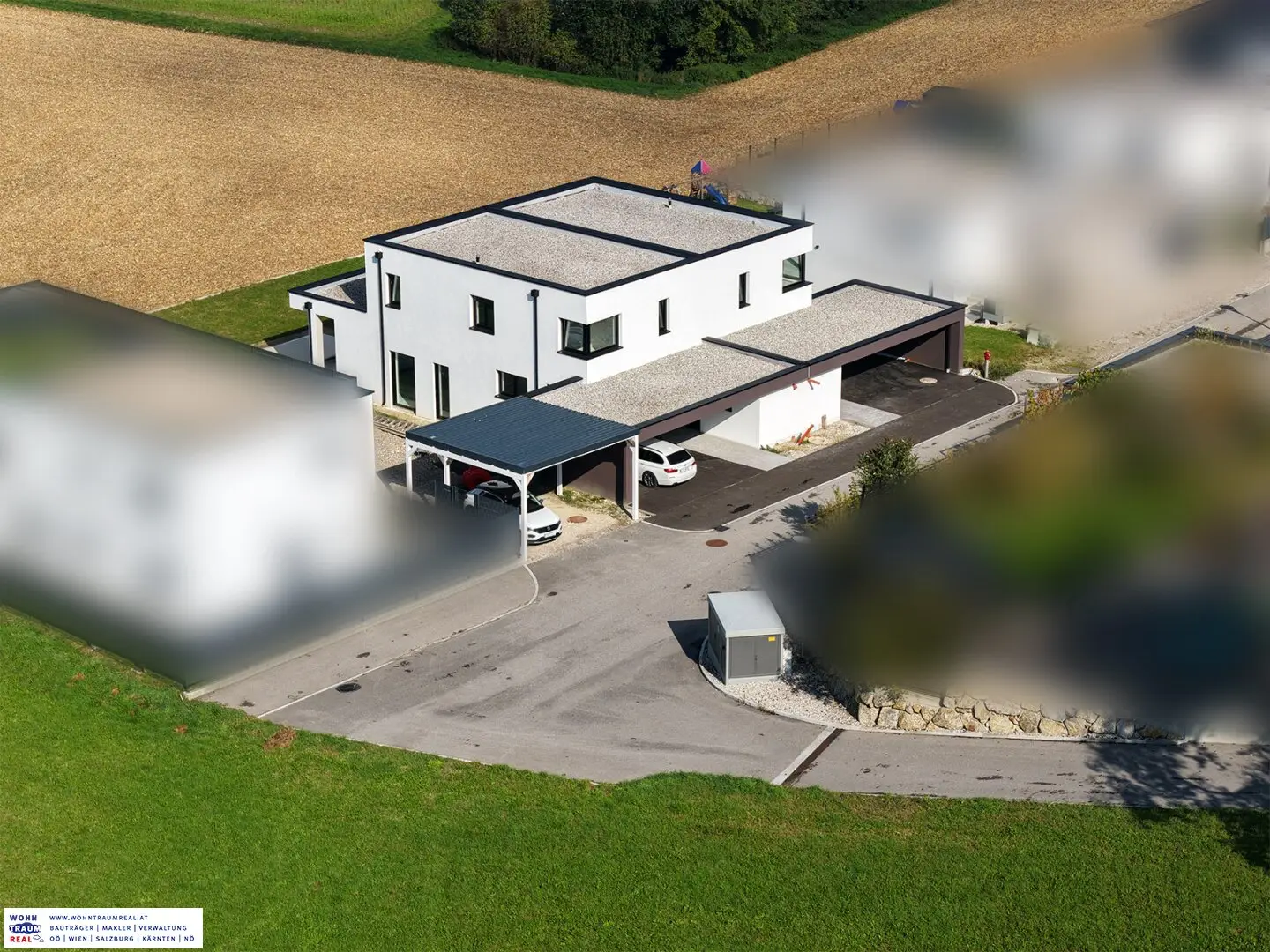 light. space. view. shell-finish 150 m² semi-detached house with pool &amp; carport