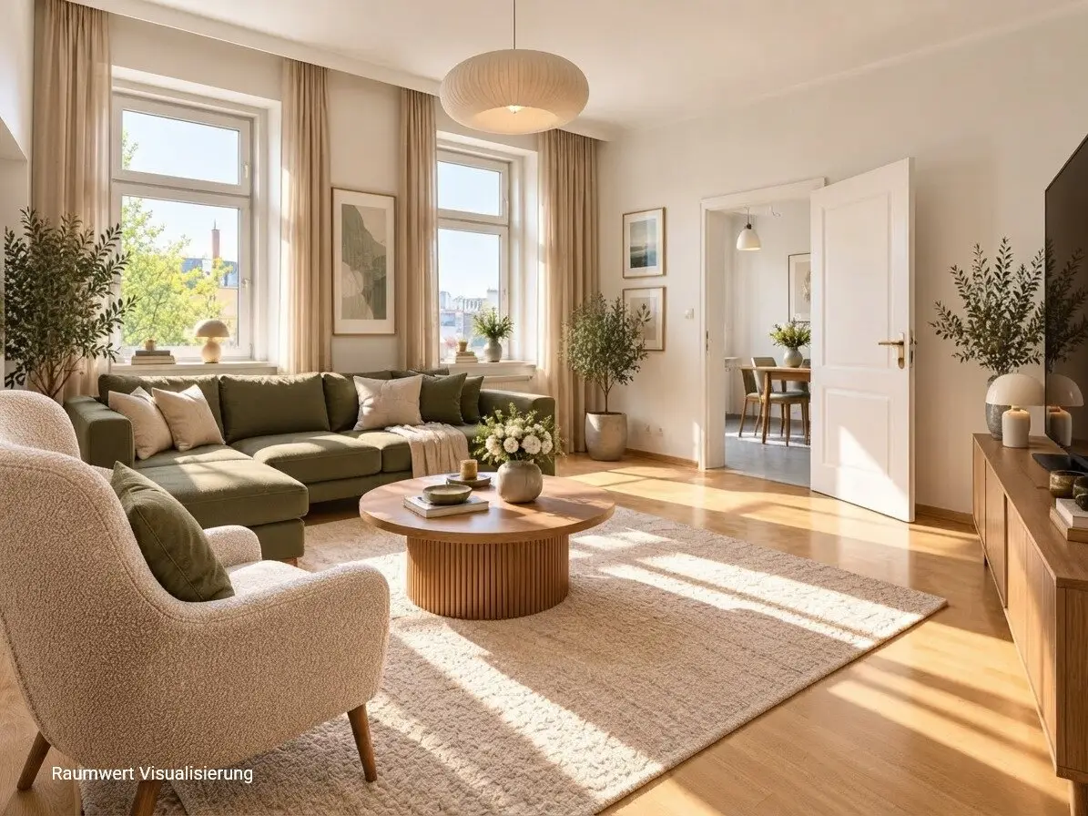 2-room apartment in quiet courtyard location | approx. 44 m² living area | old building | 3rd floor | near Brunnenmarkt | top public transport connections