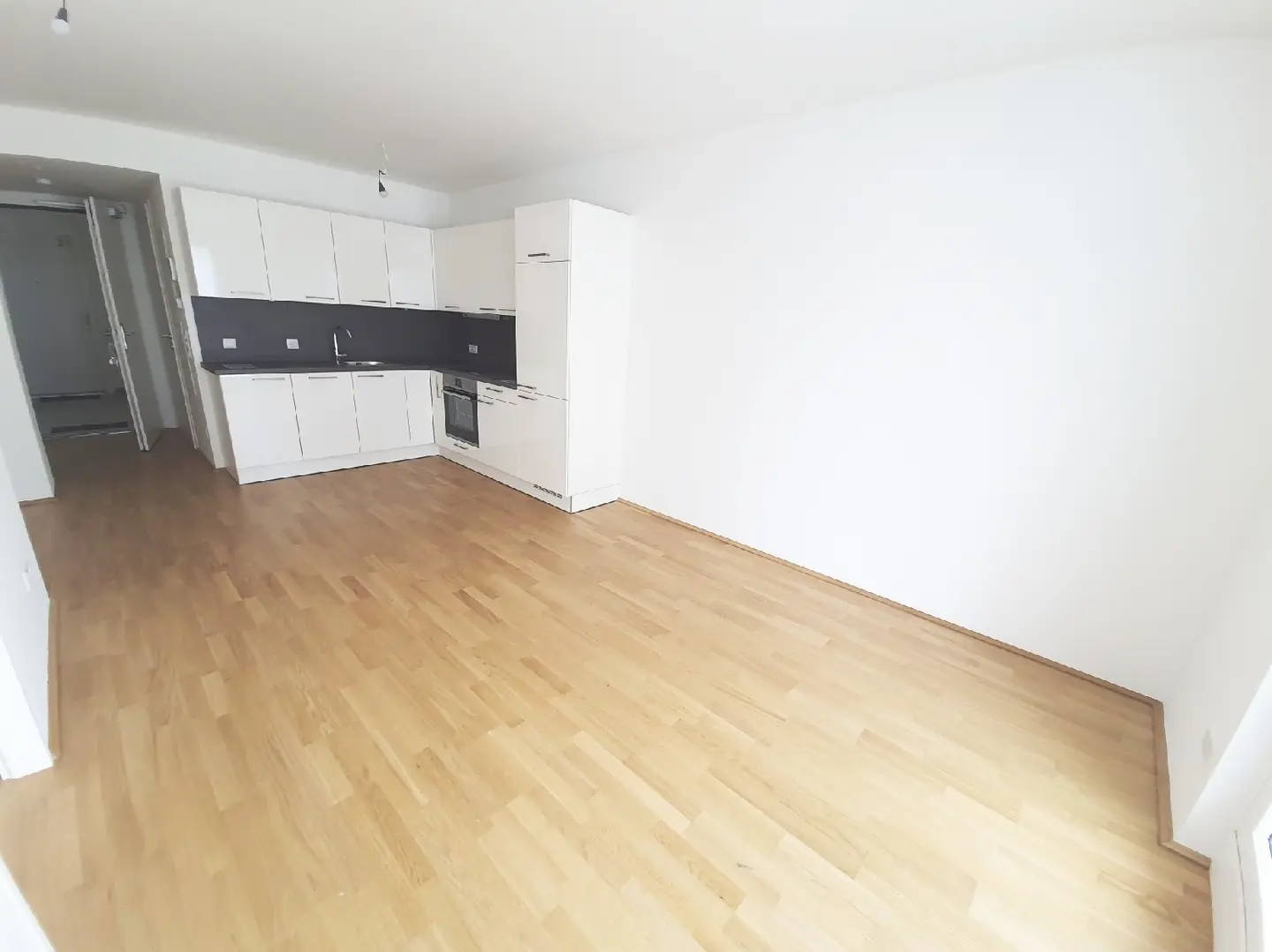 Modern apartment with balcony and green view