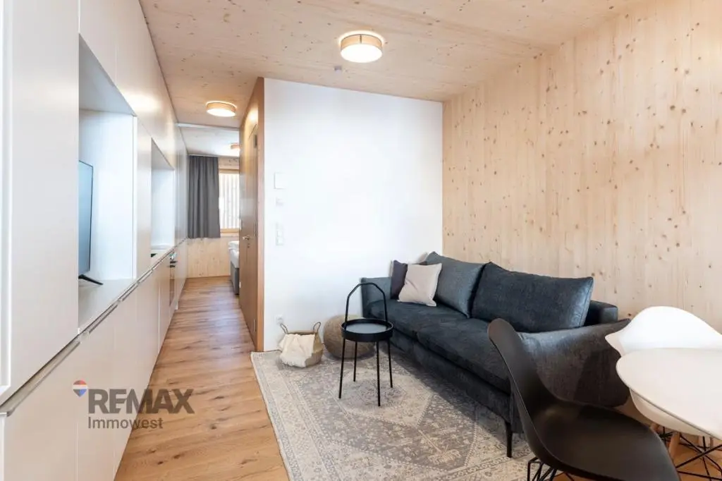 Solid wood new build apartment with terrace and photovoltaics