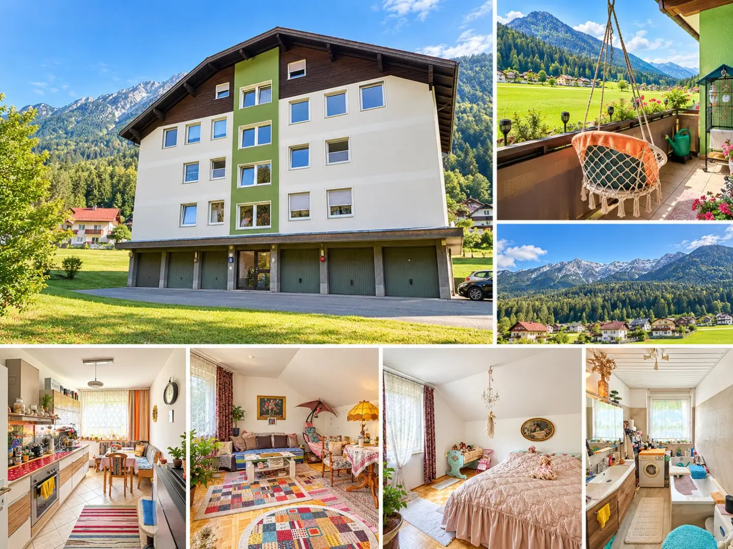 Geräumige 4-Zi-Wohnung in Bad Bleiberg mit Garten, Garage &amp; Südbalkon um 179.000 €
