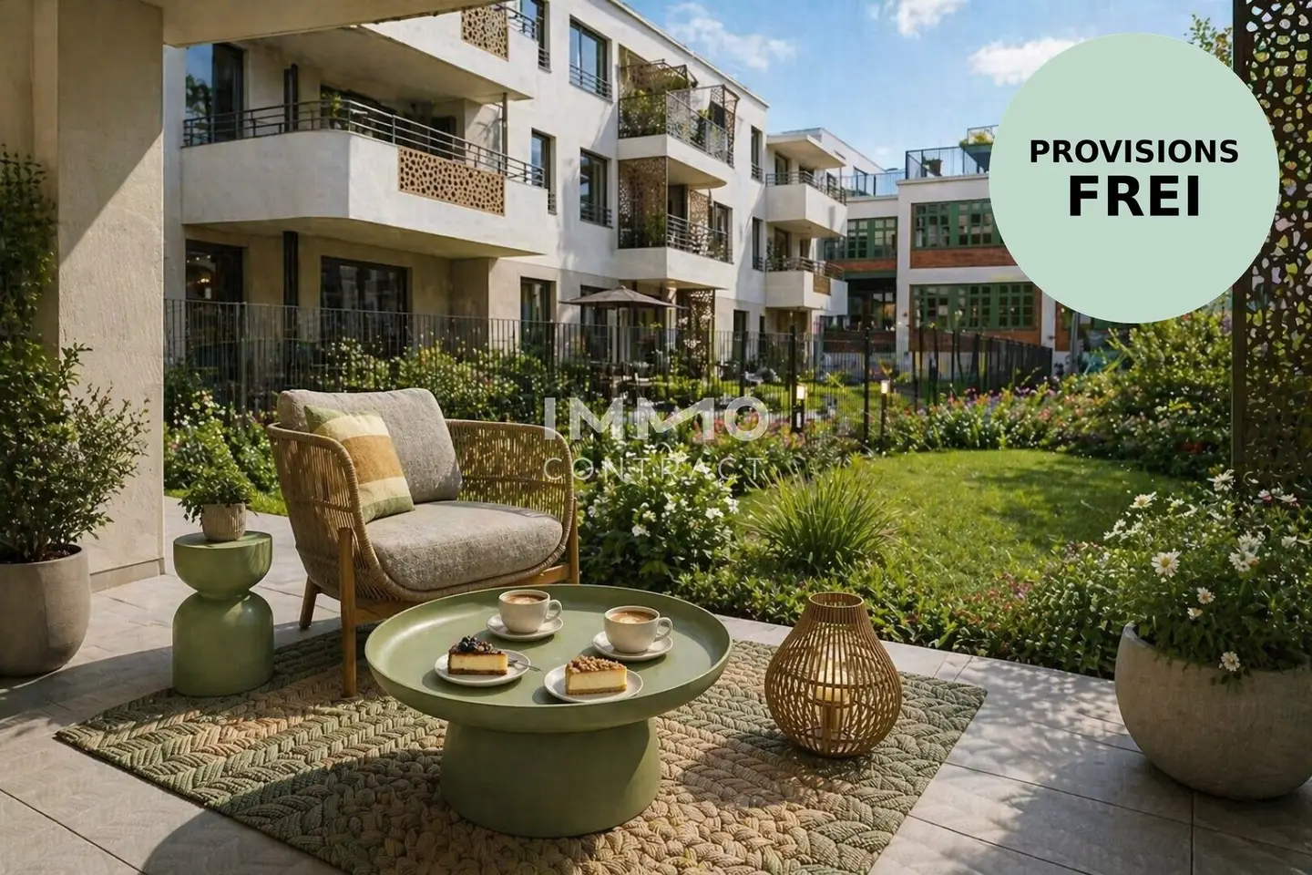Ruhiger gartenseitiger Neubau-Erstbezug (provisionsfrei) mit großzügigen Freiflächen
