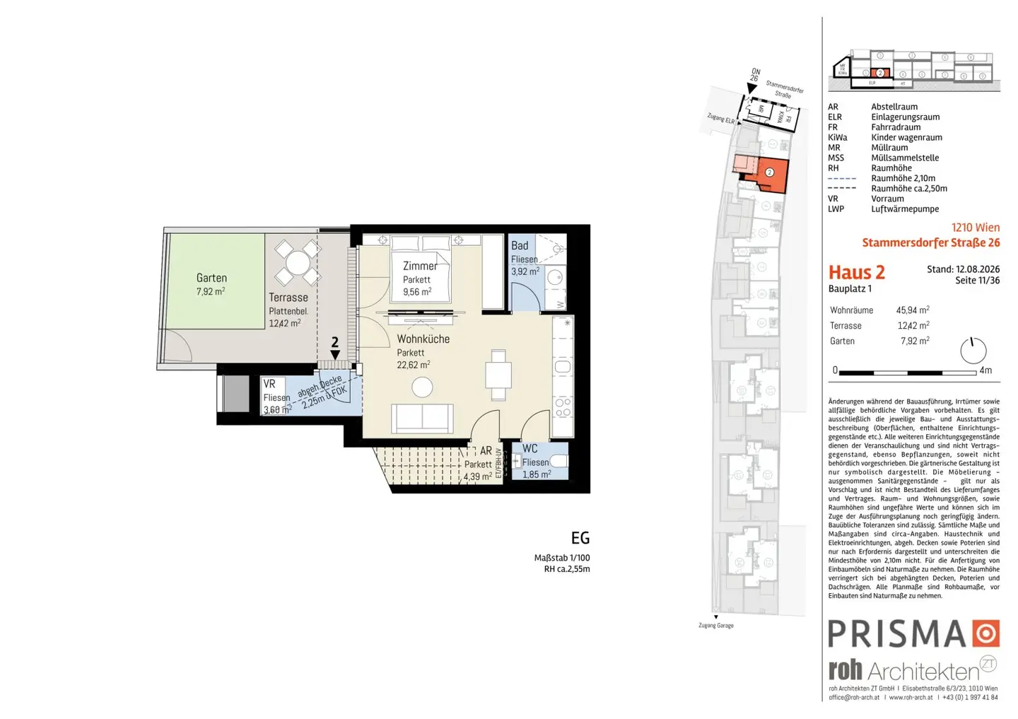 2-Zimmer-Wohnung mit Terrasse &amp; Eigengarten – Wohnen mit Freiraum