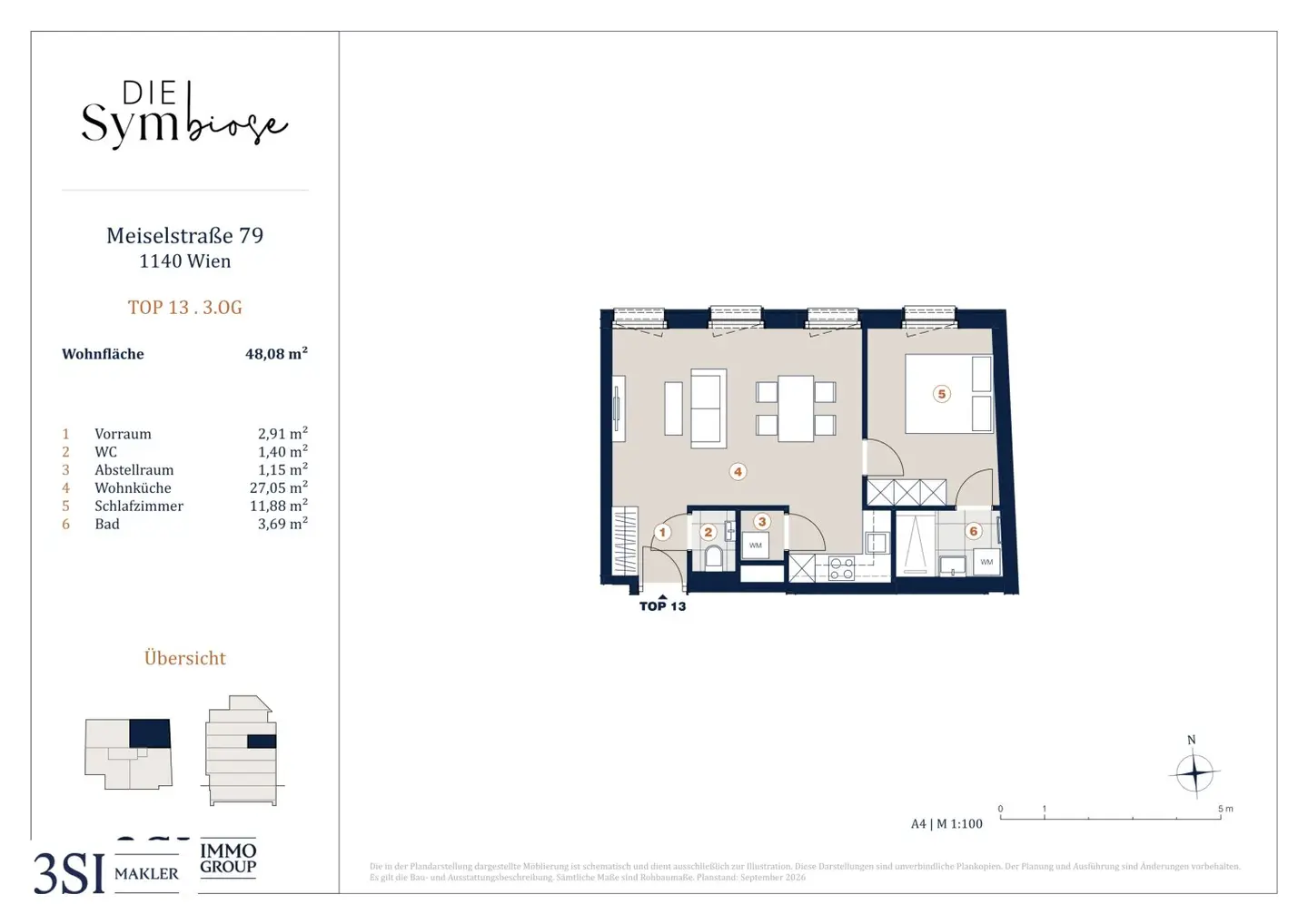 Wohnung first occupancy air heat pump location