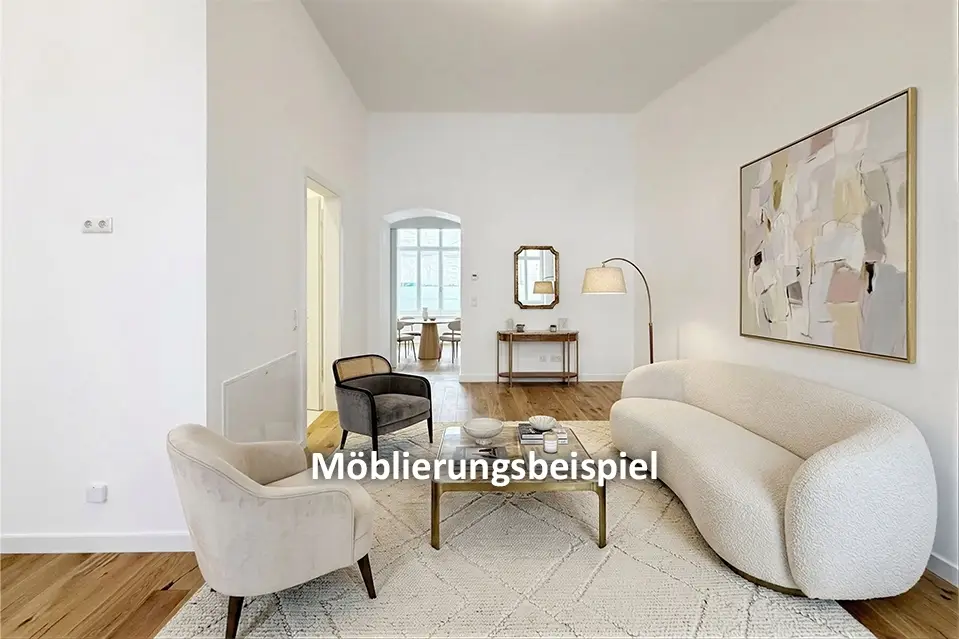 Elegant ground floor apartment on the pedestrian zone with high ceilings