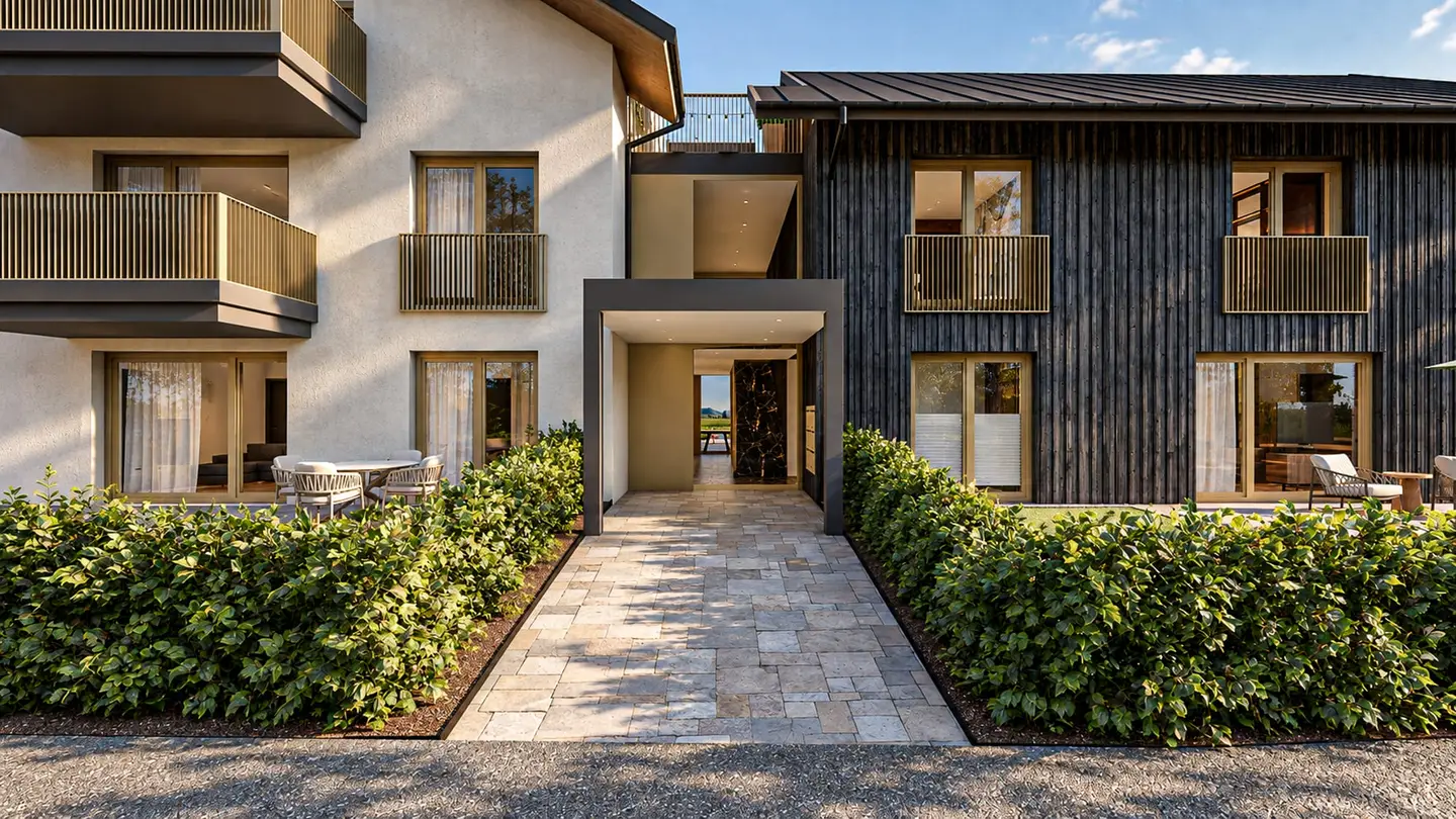 Erdgeschosswohnung mit Privatgarten und Blick auf den Wilden Kaiser