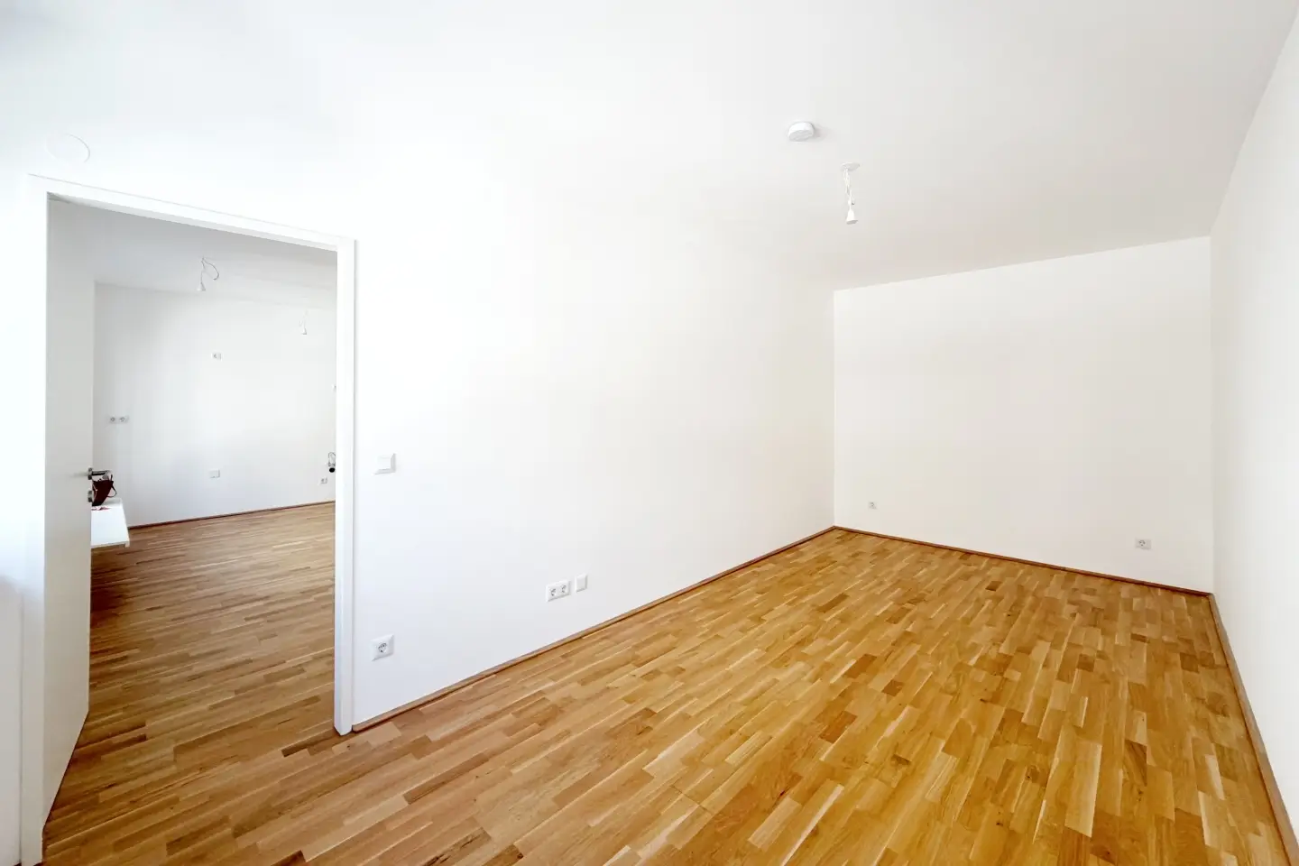 New build apartment in a green setting with photovoltaics
