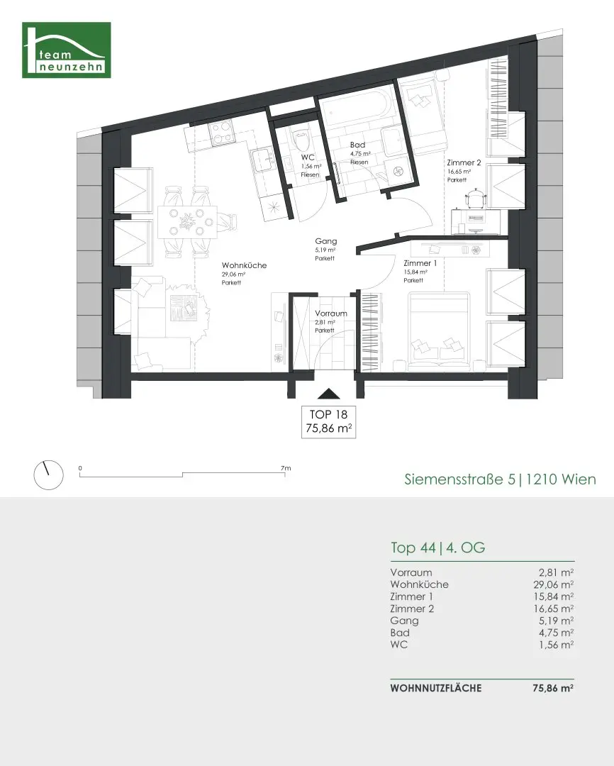 Contemporary living in the heart of Floridsdorf - Well laid out 3-room apartment - available from December