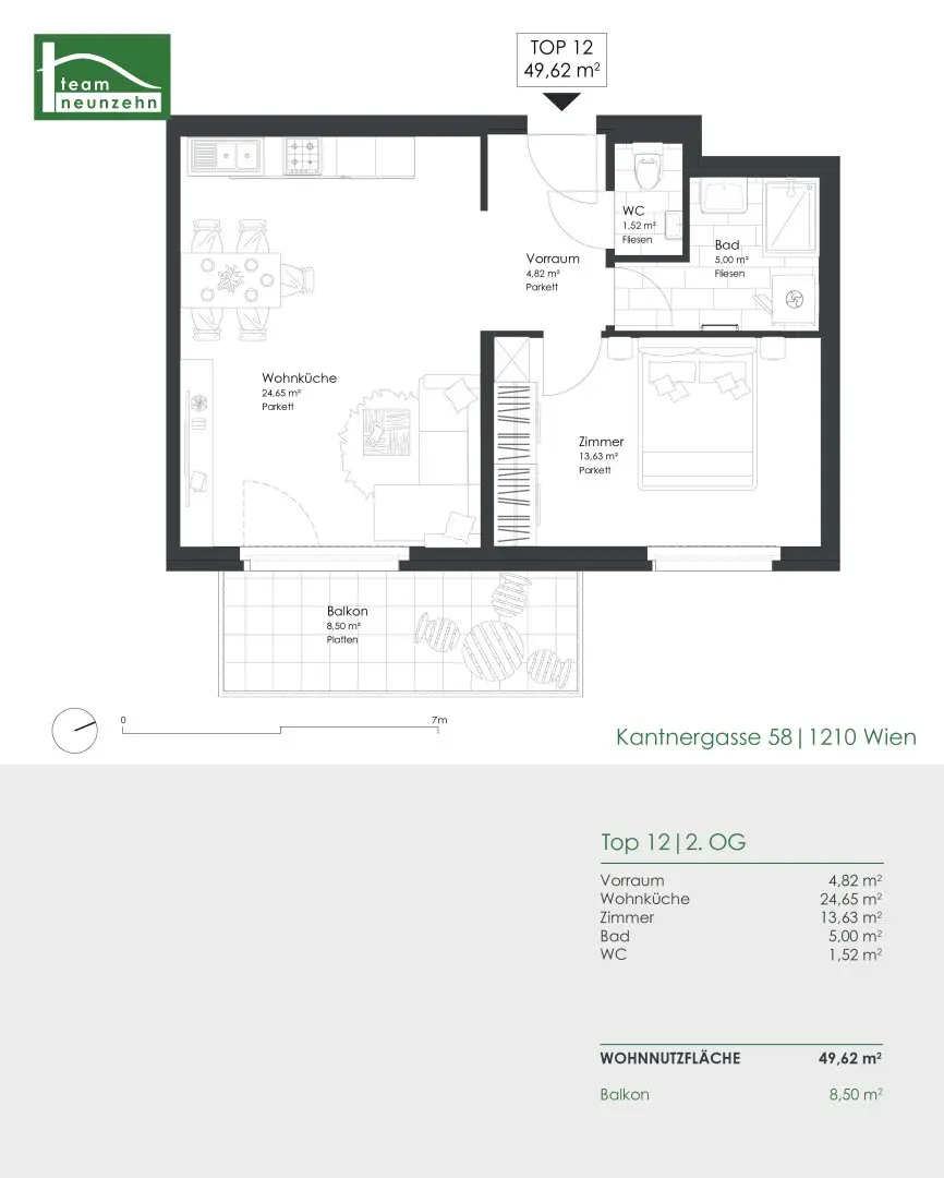 Wohnen mit Stil, Komfort und Freiraum - Gemütliche 2-Zimmer-Wohnung mit Balkon in idealer Lage!