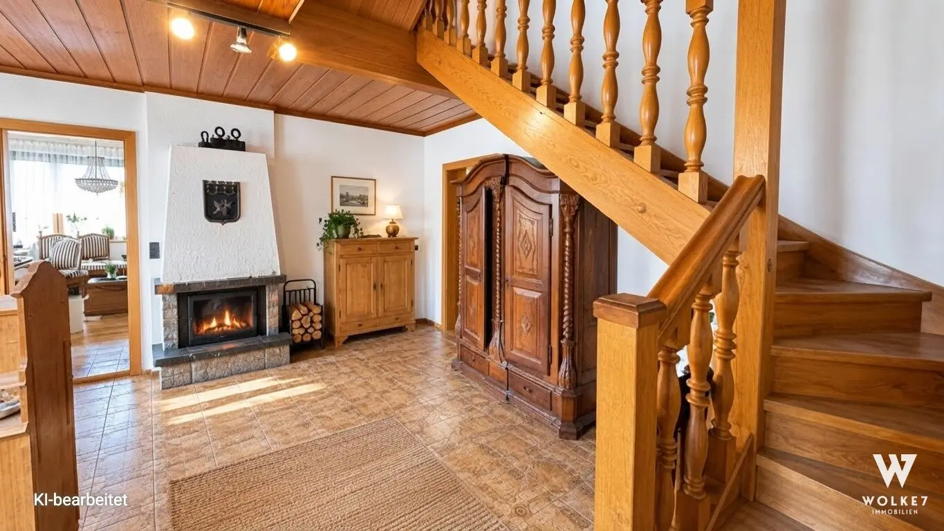 Living at the Wagram: Spacious house with indoor pool, wine cellar and orchard on approx. 1.446 m² plot