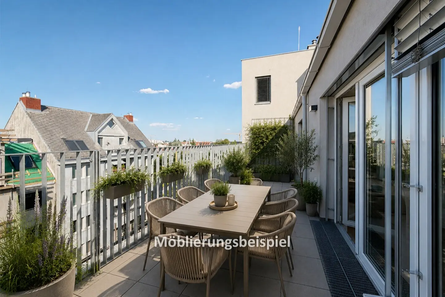 Modern Dachgeschosswohnung with terrace and air conditioning
