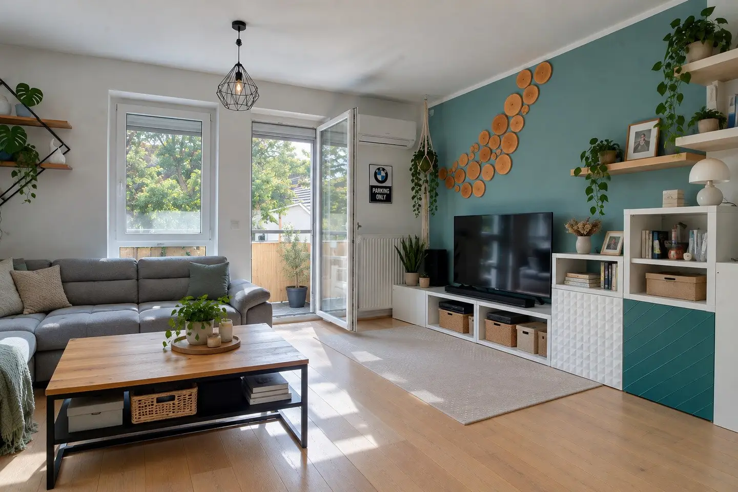 High-quality 3-room apartment with unobstructed green view, balcony and underground garage in Leopoldsdorf near Vienna
