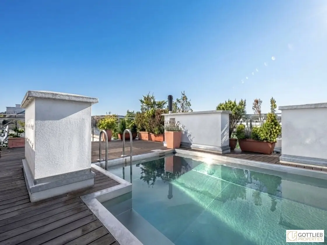 Bestlage Döbling! Außergewöhnliches Penthouse mit fünf Terrassen, Privatpool und Panoramablick