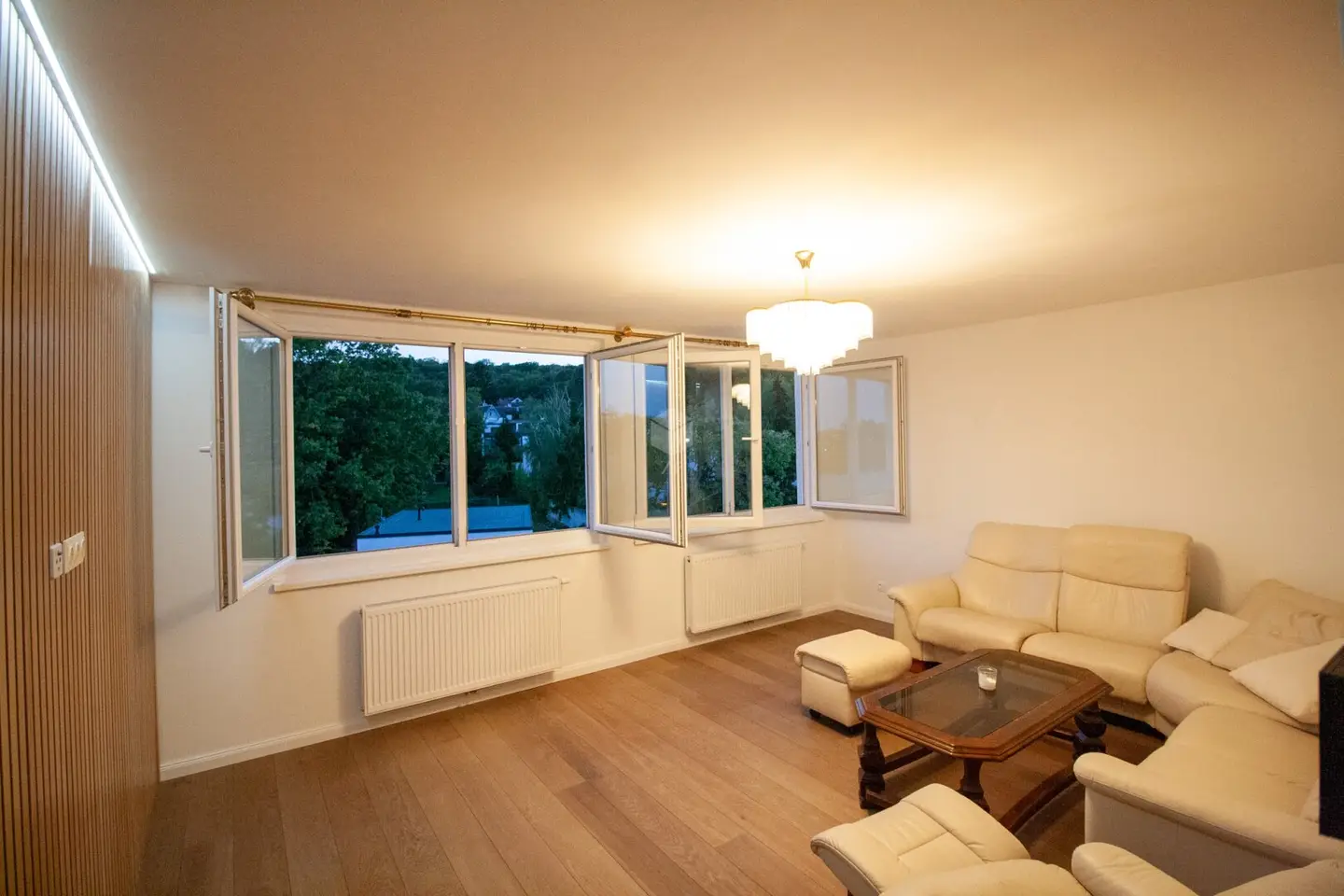 Bright 3-room apartment with separate kitchen overlooking vineyards, newly renovated, video available