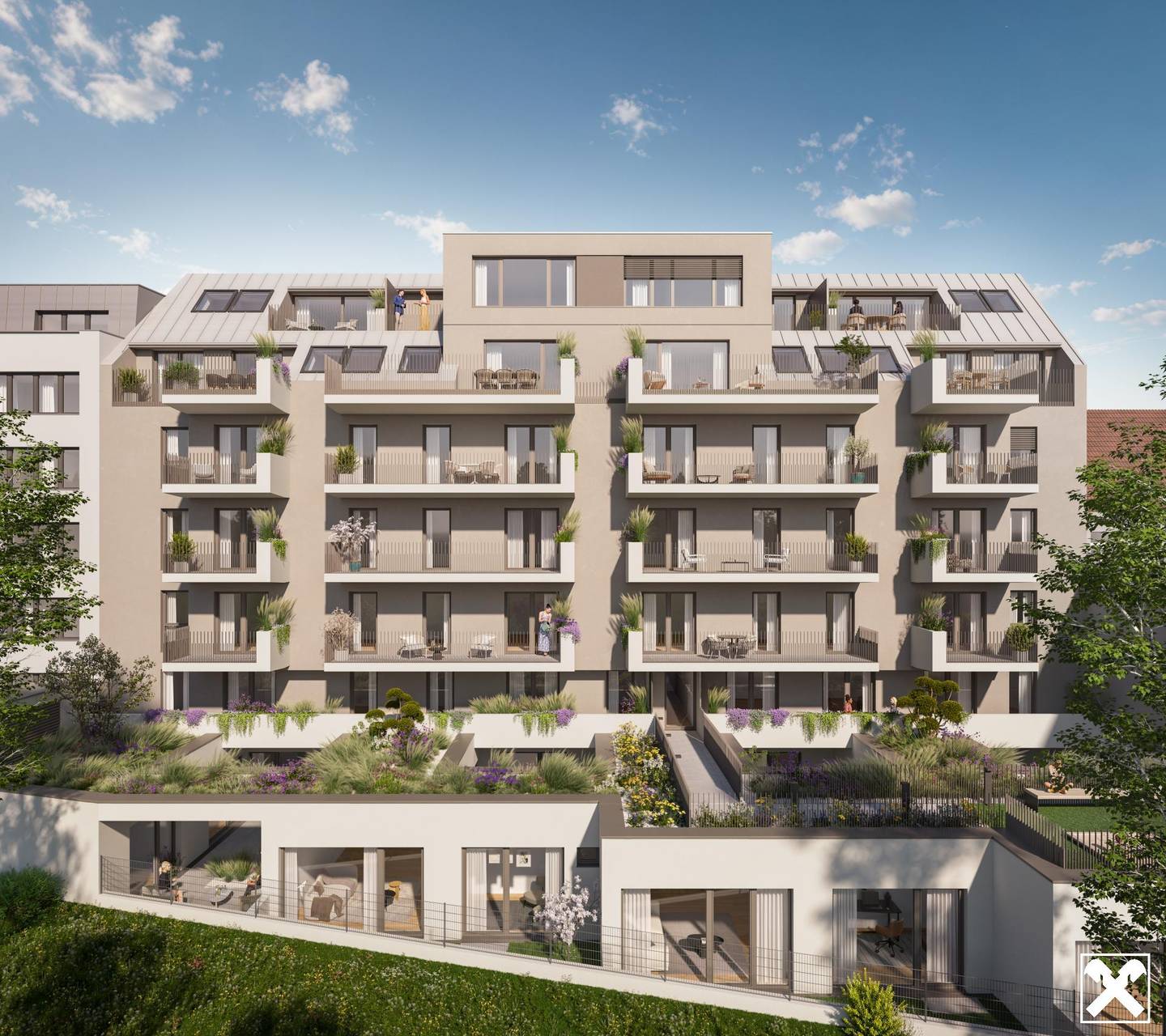 Wohnung Neubau mit Privatgarten und Terrasse