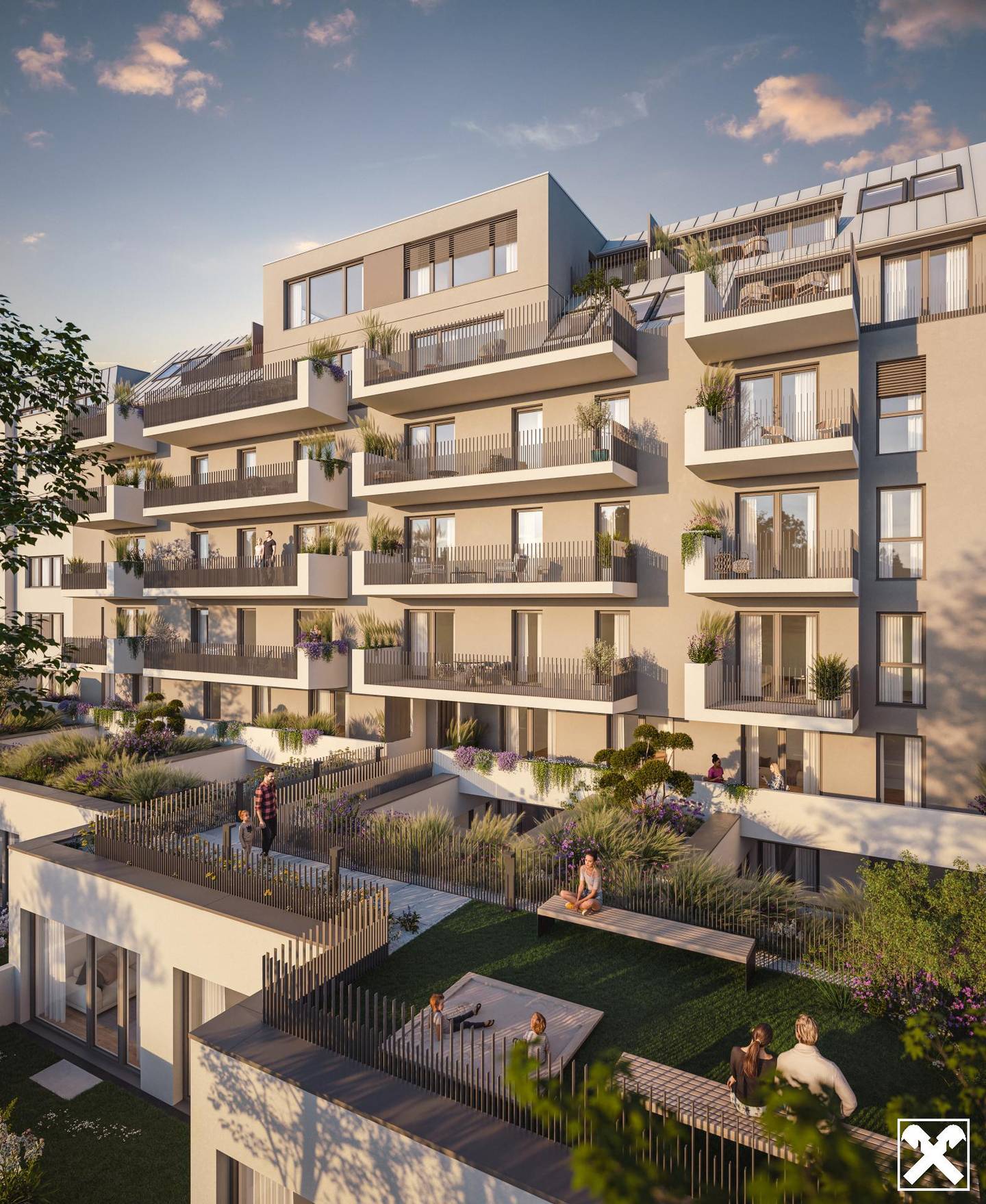 Wohnung Neubau mit Privatgarten und Terrasse