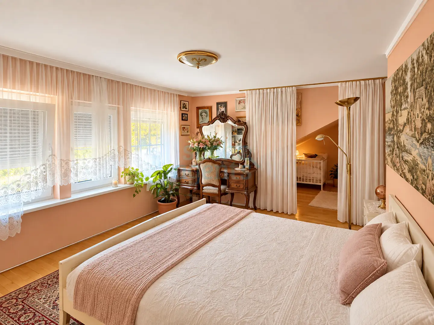 Family apartment with private garden wellness area and pool