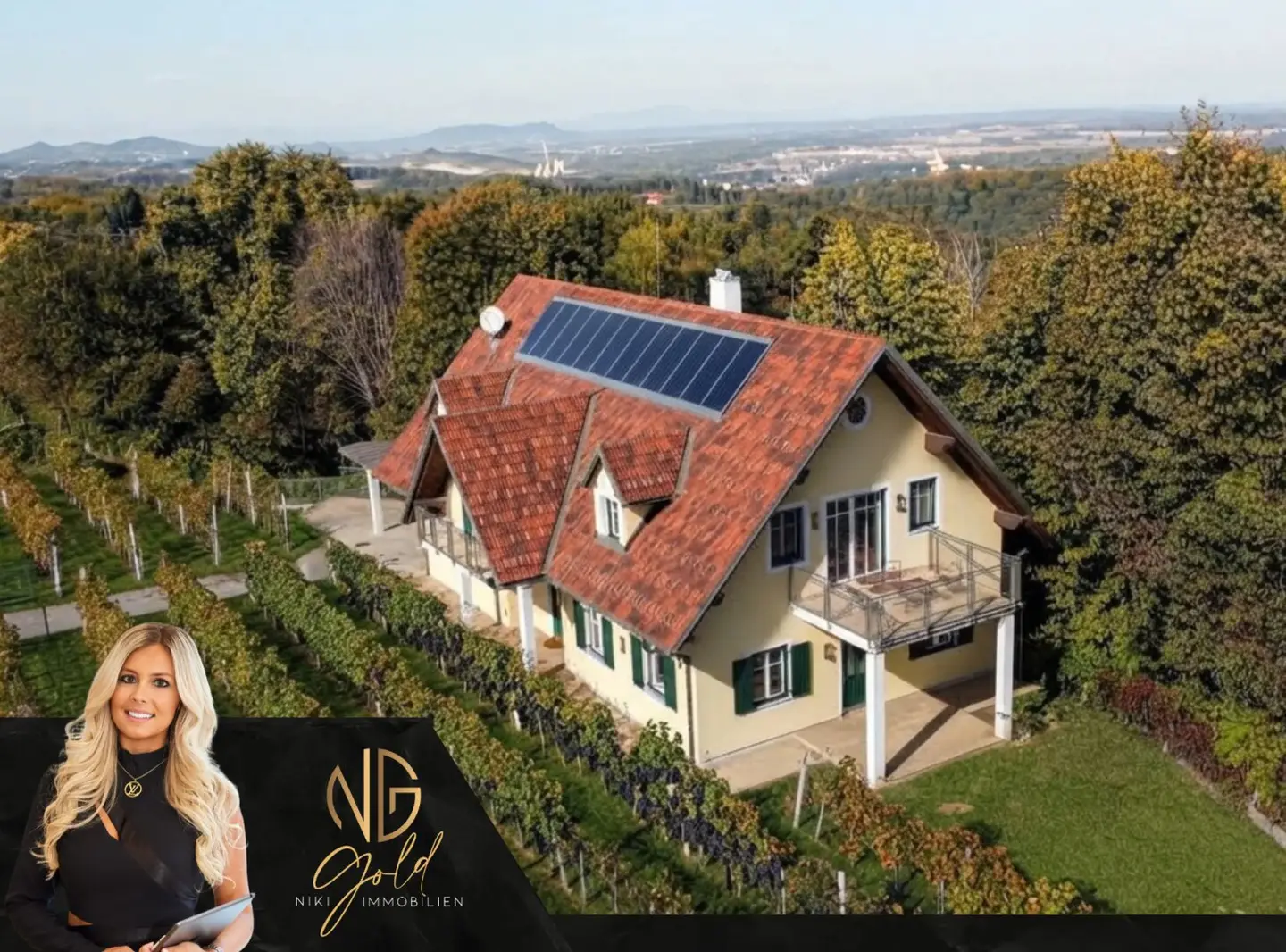 South Styrian Wine Road – Vineyards. Expansive view. Peace. A property to fall in love with.