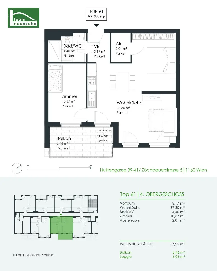 Hofseitige Wohnung mit großer Loggia bei der U3 Kendlerstraße! Ab 01.01.2027 verfügbar!