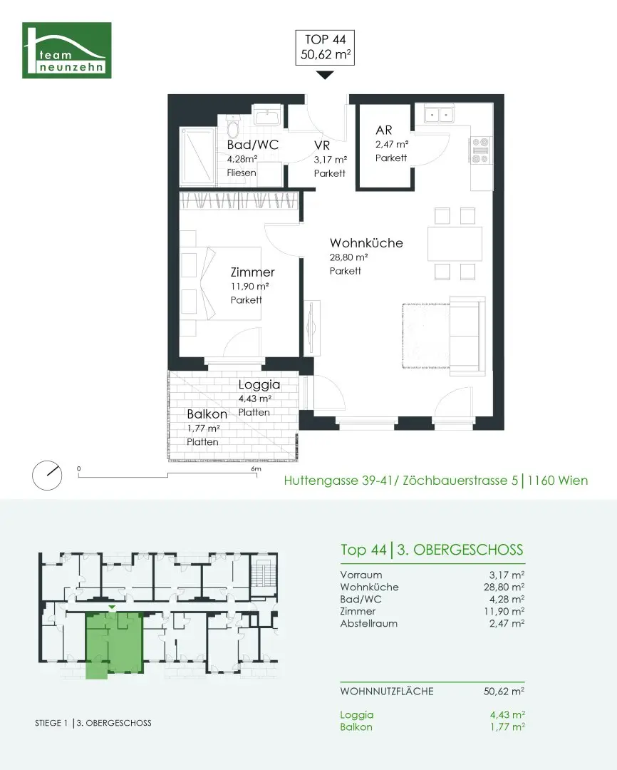Innovation meets living comfort - New build apartments in Huttengasse to rent! Available from January