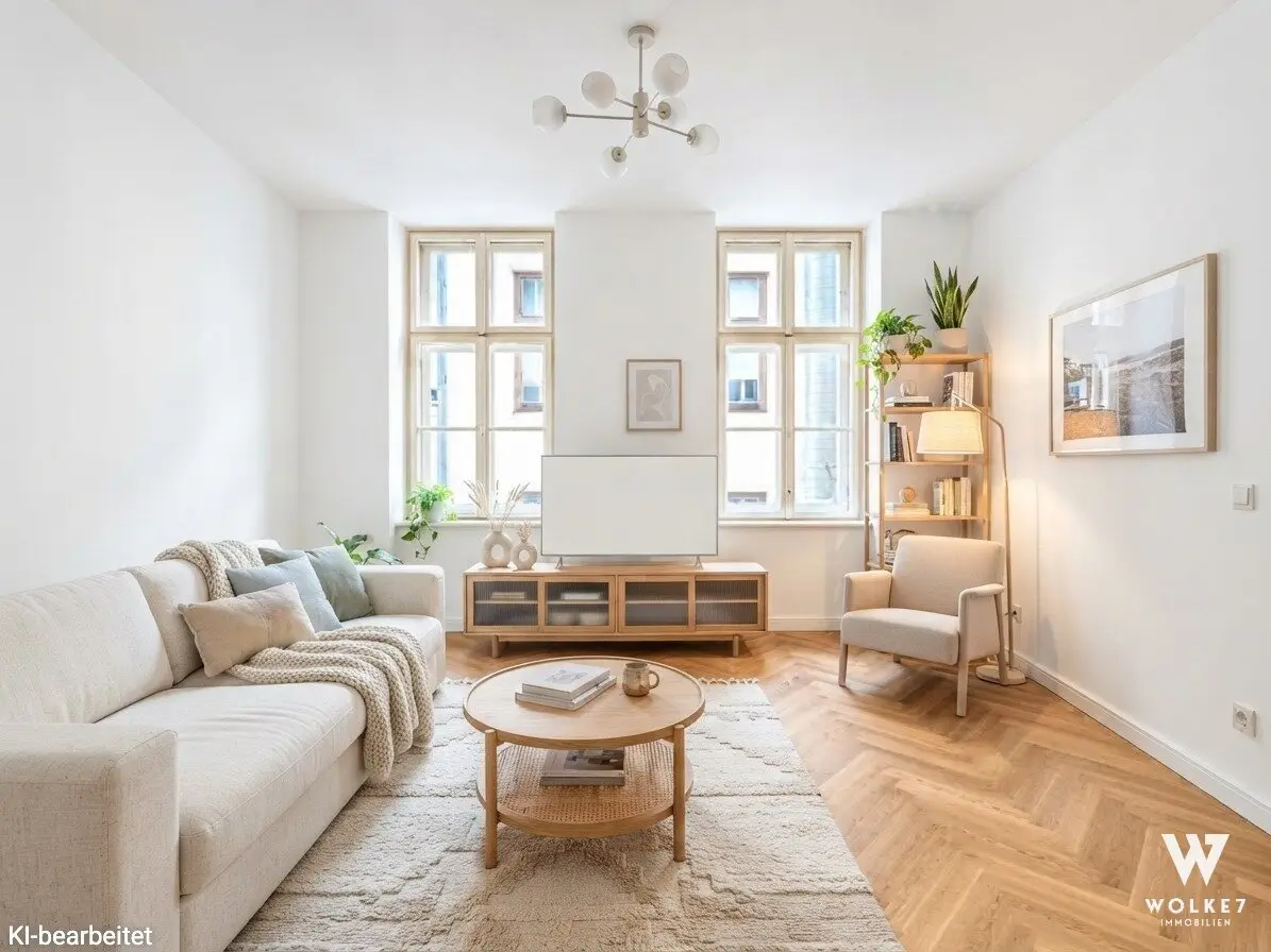 Design trifft Altbaucharme | 2 Zimmer | Fußbodenheizung | Erstbezug nach Generalsanierung