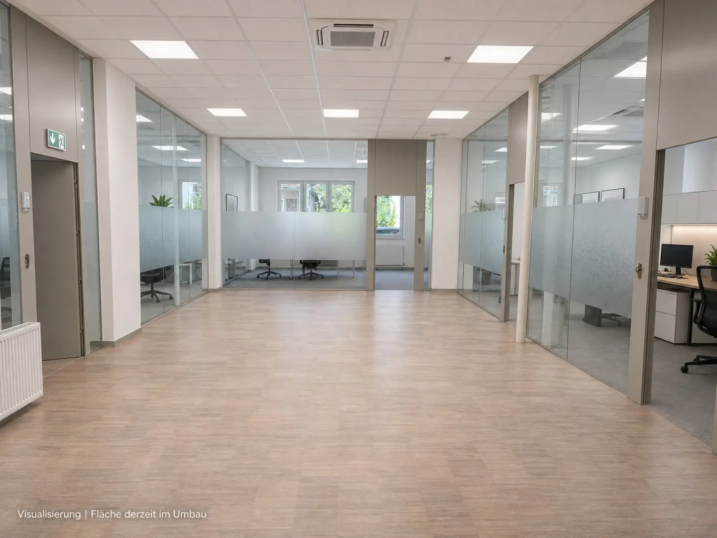 Neu errichtete, klimatisierte und individuell gestaltbare Bürofläche im Fritschpark – 290 m² im Zentrum von Wels