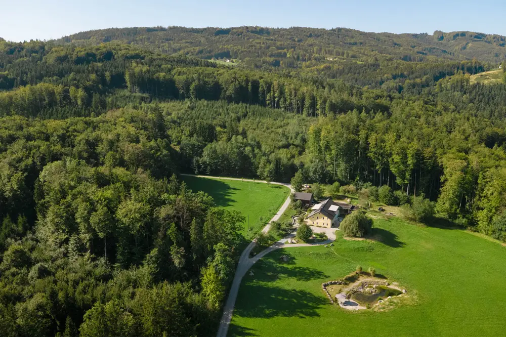 Family apartment on equestrian property with swimming pond