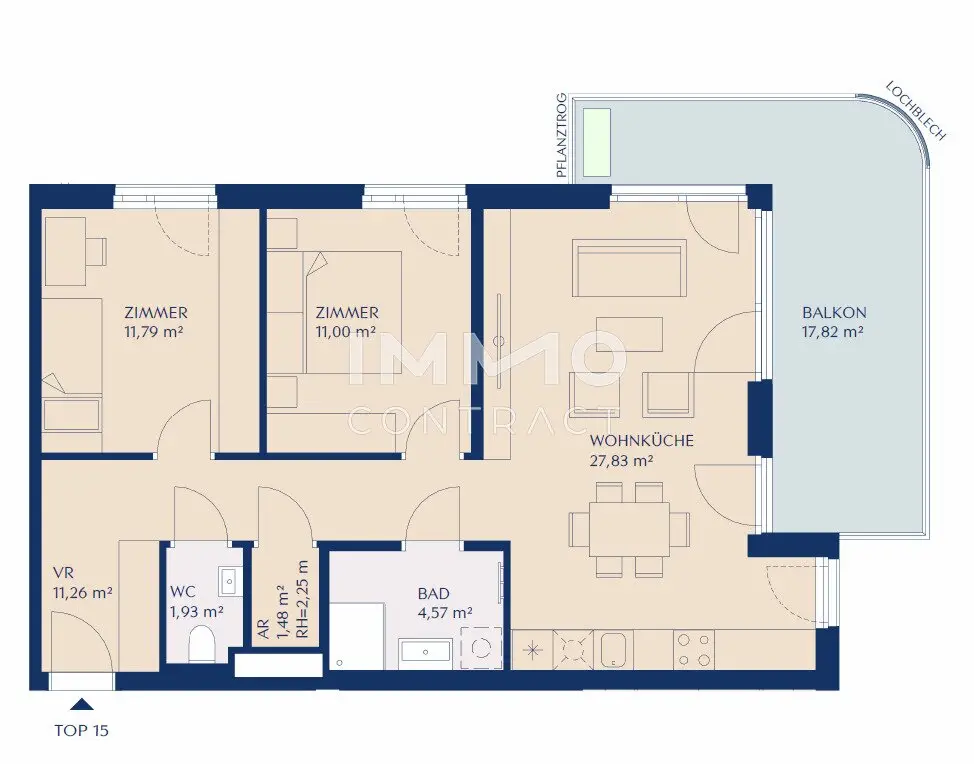 KEINE PROVISION: Helle 3-Zimmer-Neubauwohnung mit großzügigem Balkon (neu)