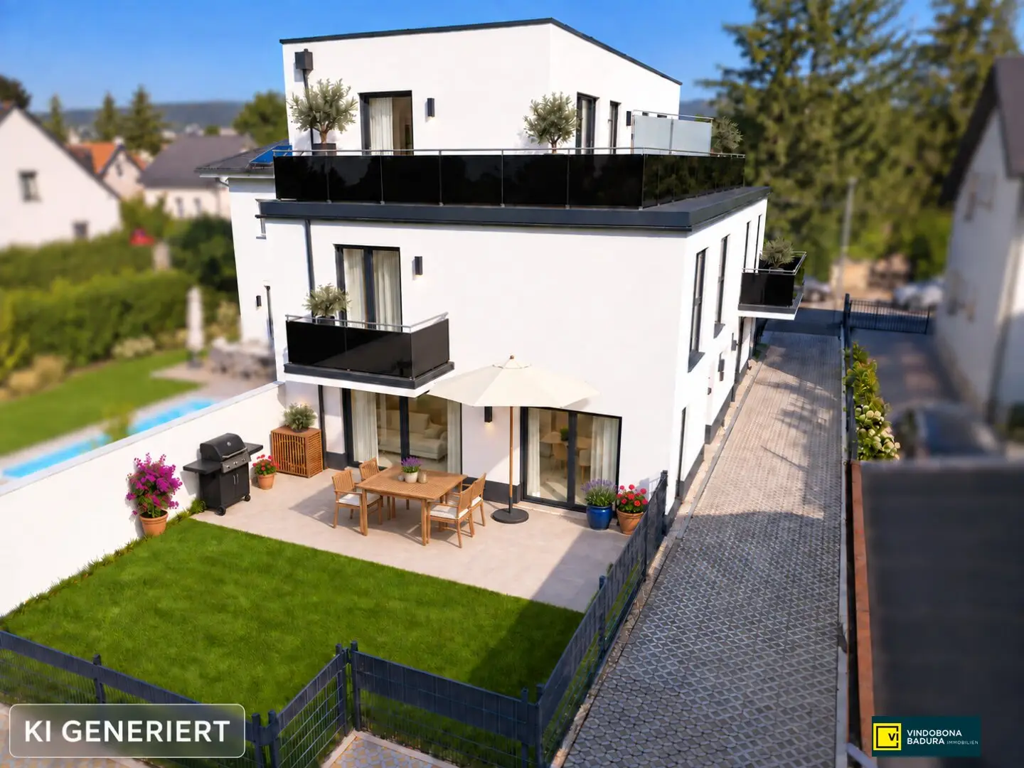 Semi-detached house in quiet residential area | south garden | roof terrace