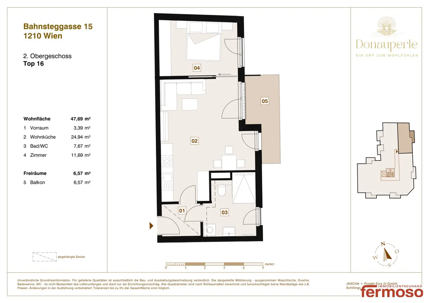 2-room garden apartment with 28.41 m² outdoor area luxury fittings