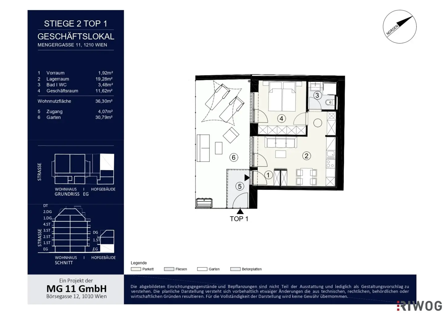 First occupancy in quiet courtyard location | Commercial premises/Office with private garden | Air heat pump