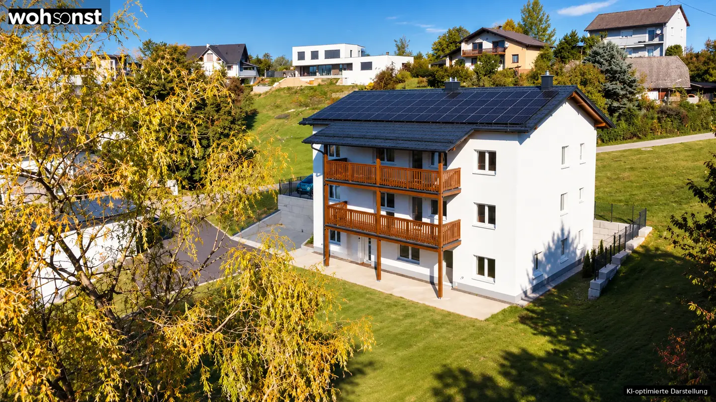Wohnung mit großem Privatgarten und eigener Photovoltaik
