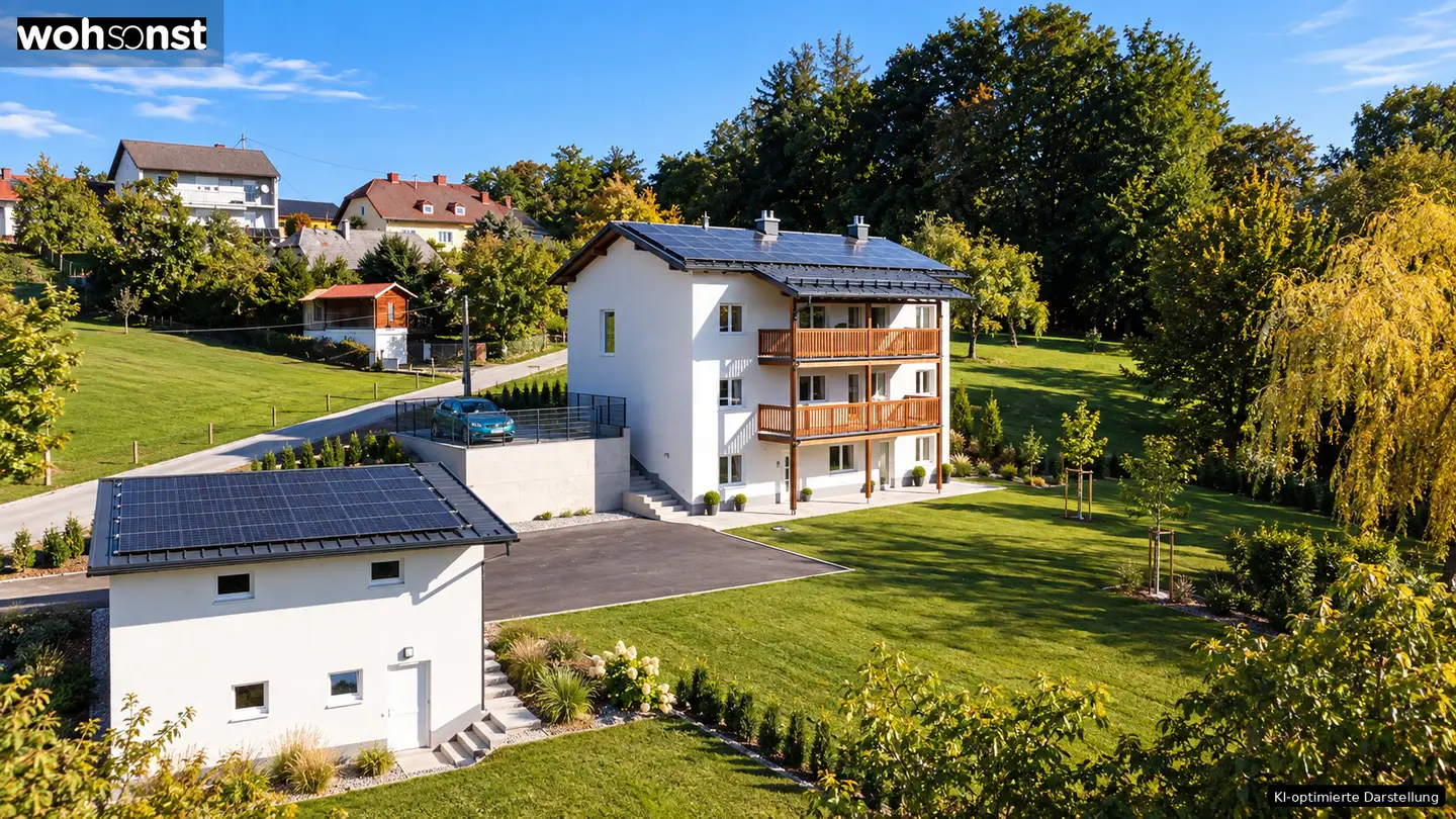 Wohnung with large private garden and own photovoltaic