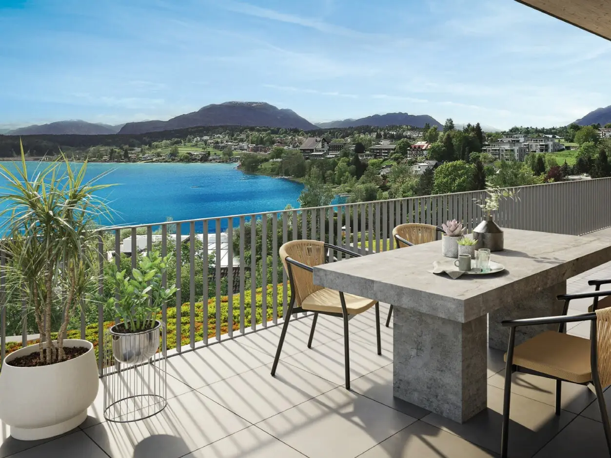 Apartment with lake view in new build at Faaker See