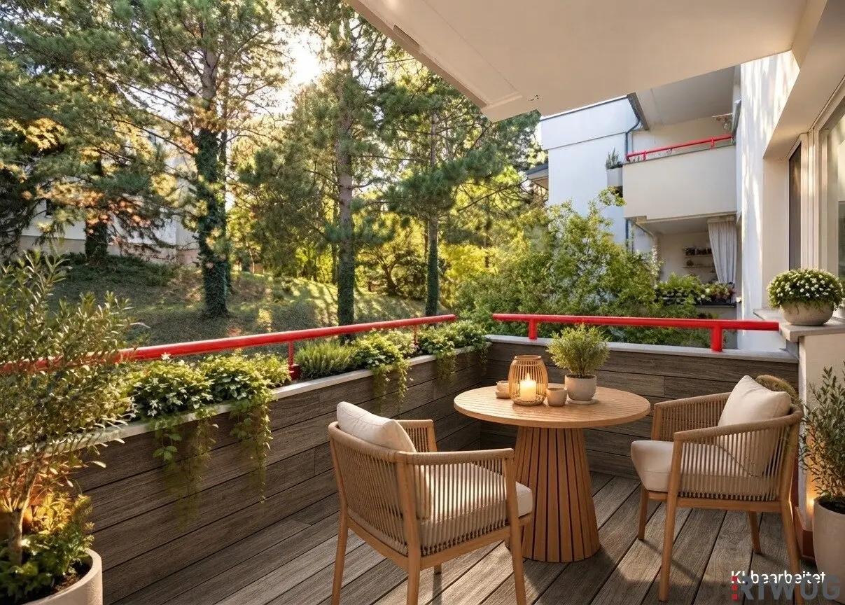 Set-back 3-room apartment with south-facing balcony in Wien-Mauer